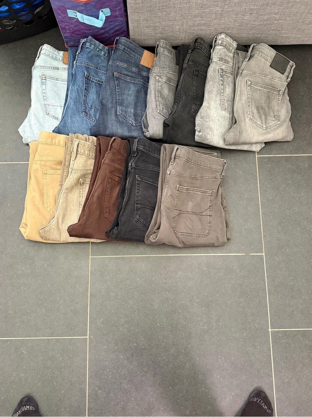Bulk Jeans Bundle - 10 Pairs, All Different Sizes